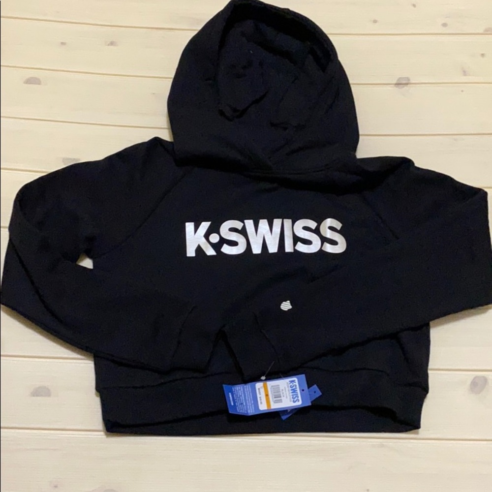 K Swiss Crop top hoodie NWT